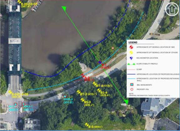Carter Road Slope Stabilizations view from top